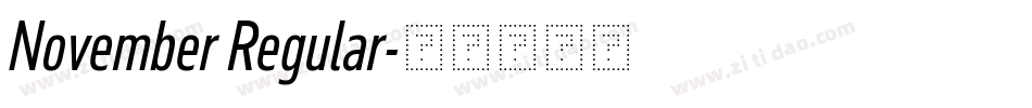November Regular字体转换